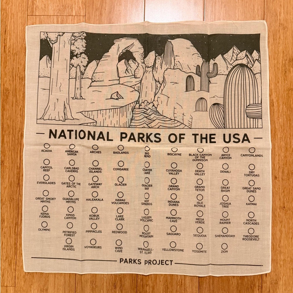 Parks Project “Fill in Your Park” National Parks of the USA Bandana